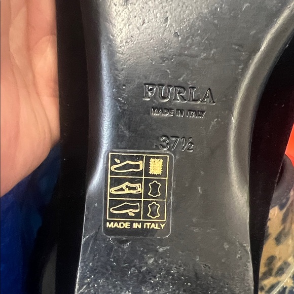FURLA Women Black Velvet Ballet Embelished Flats Size 37.5 - Picture 11 of 11